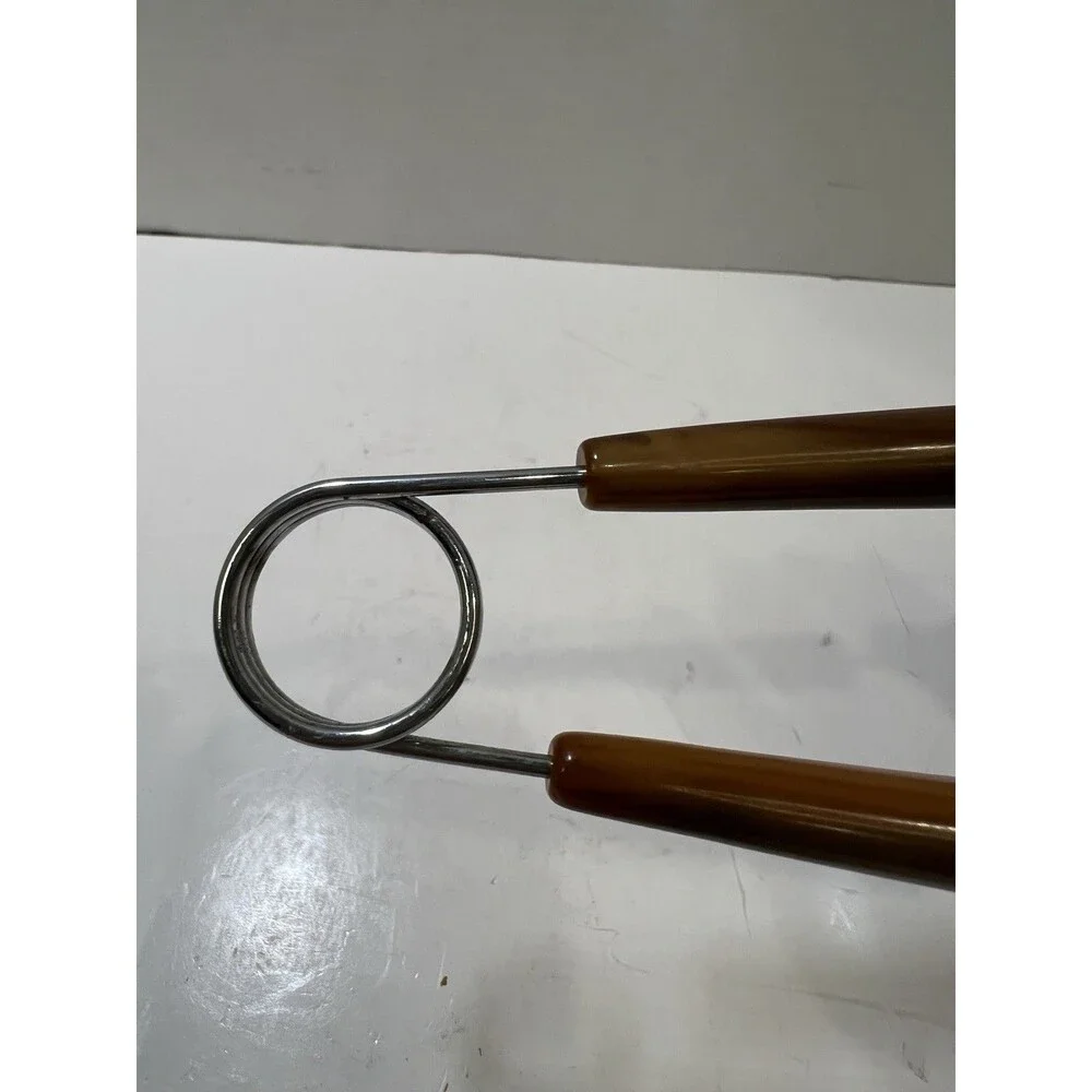 Carving Meat Fork Server Butterscotch Tortoise Shell Bakelite Handle Vintage